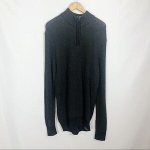 Eddie Bauer Sweater Crochet Weave Thick Tall Men’s Size TL Large Dark Brown